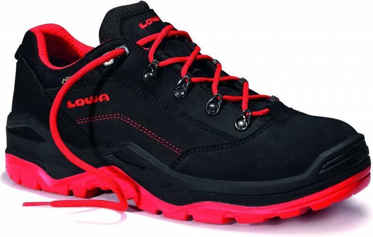 Lowa Renegade Work GTX Low S3 Zwart/Rood Werkschoen