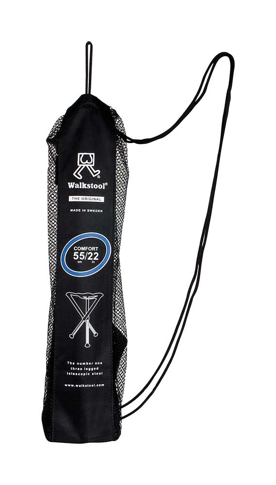 Walkstool 3-Poots Krukje Comfort 55 cm Verstelbaar Zwart