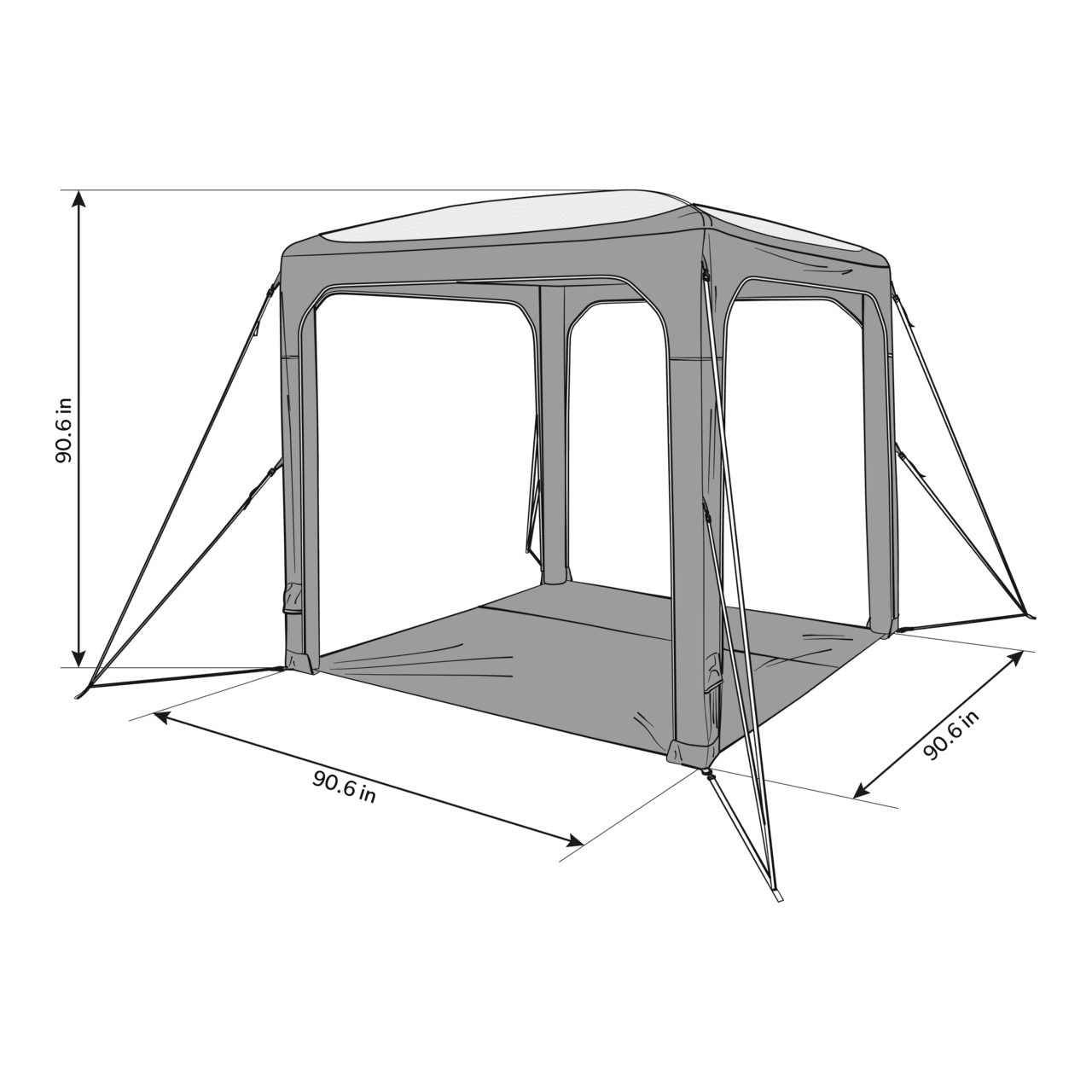 Dometic HUB 2 REDUX Opblaasbare Overkapping