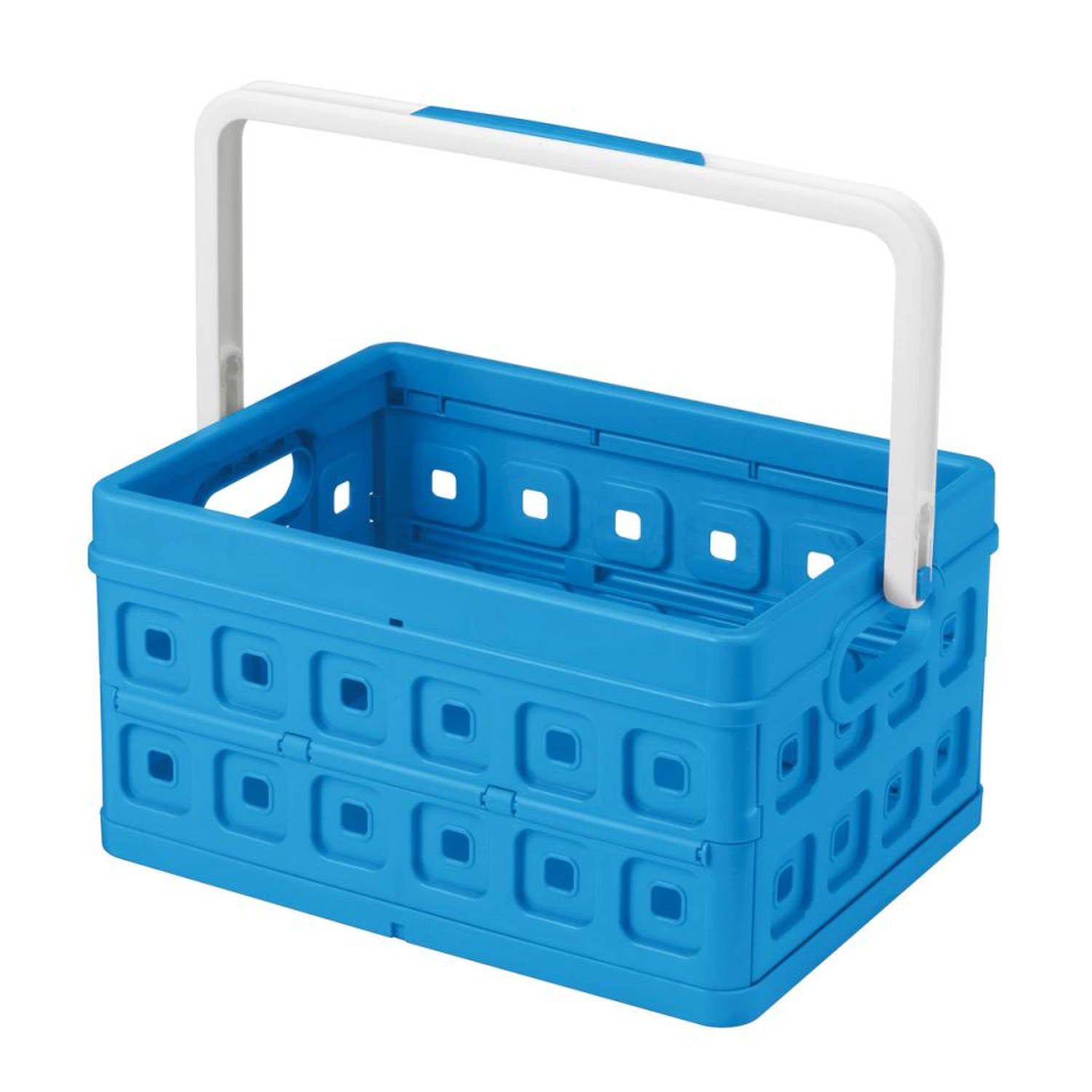 Sunware Square Vouwkrat Met Handgreep 24L Blauw