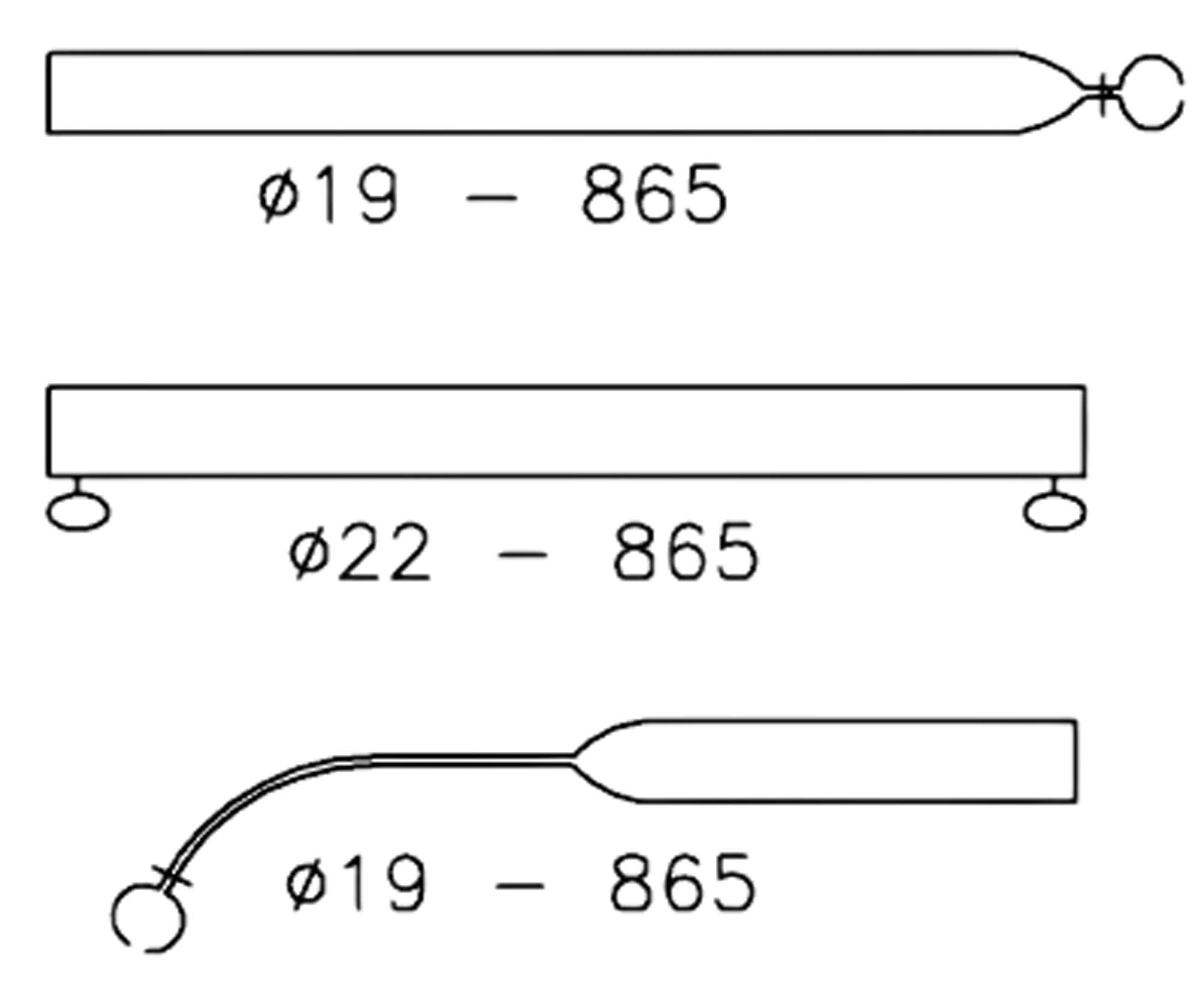 Campking Voortentspanstok 22/19mm 165-255cm (G)