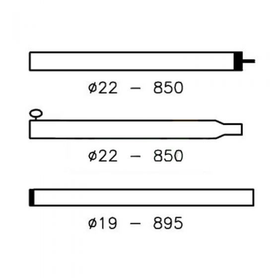 Campking Tentstok 22/19mm 180-250cm (K)