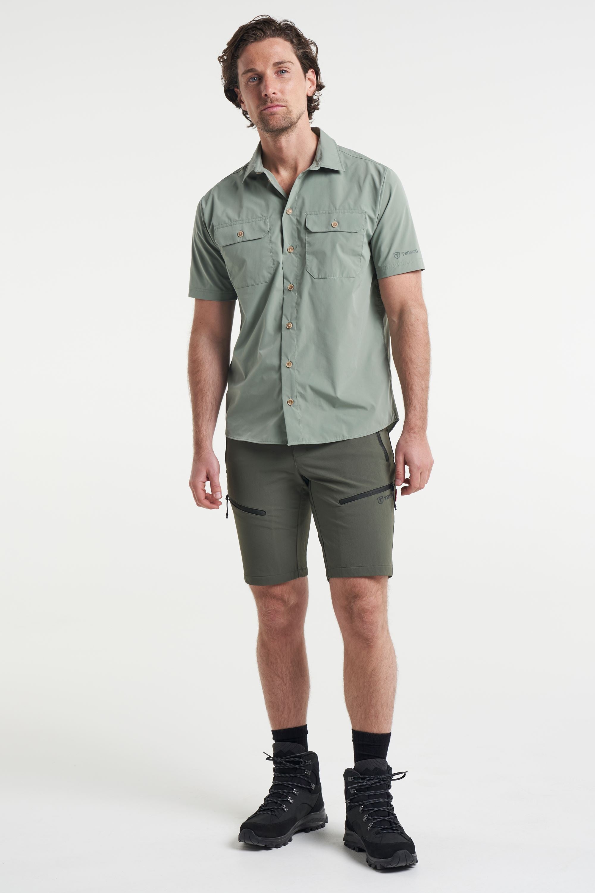 Tenson TXlite Flex Shorts Dark Khaki