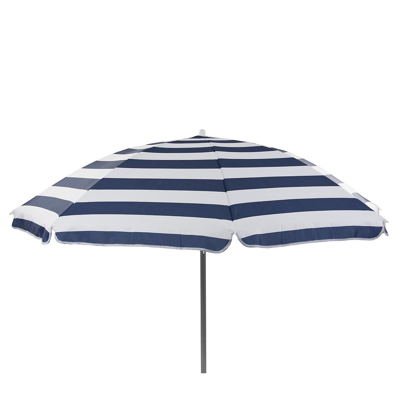 Bo-Camp Parasol Gestreept 165 cm blauw/wit