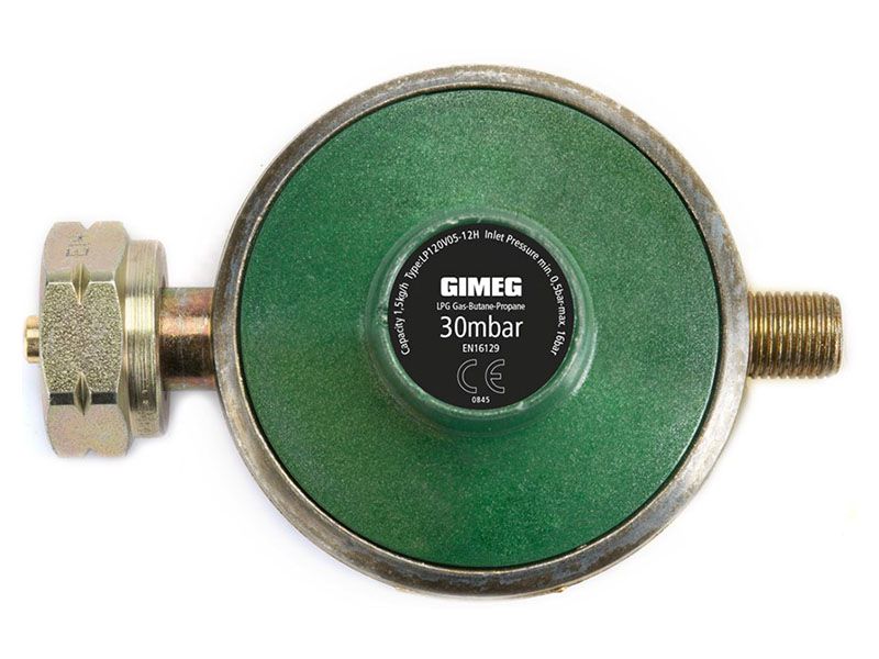 Gimeg Universeel 30 Mbar Kombi X 1/4" Links Gasdrukregelaar