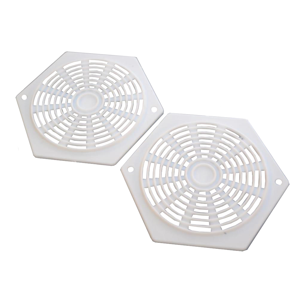 Rozet Opbouw Wit 75mm Zeskantig 2st.