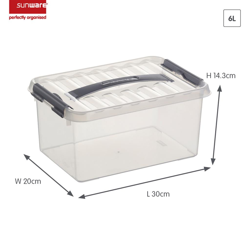Sunware Q-line 6L Transparant Opbergbox