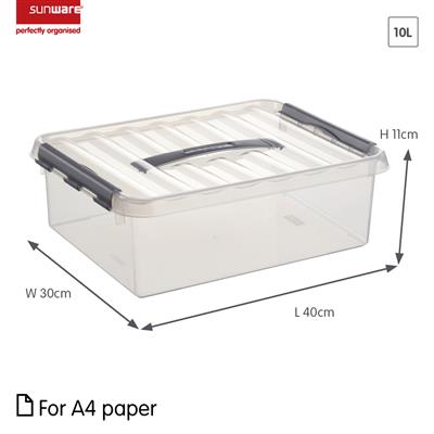 Sunware Q-line 10L Transparant Opbergbox