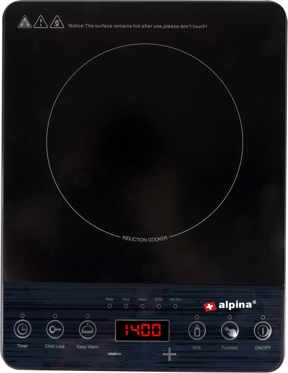Alpina Inductieplaat 1 Pits Kookplaat 2000 W