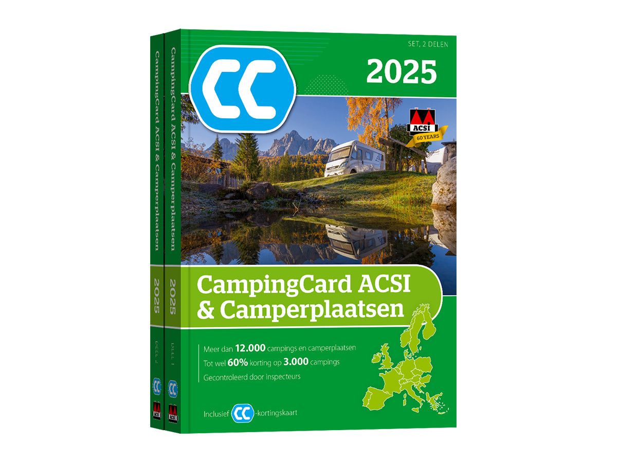 De ACSI 2025 CampingCard & Camperplaatsen-gids is een compleet overzicht met 9.000 gecontroleerde camperplaatsen én meer dan 3.000 geïnspecteerde campings.