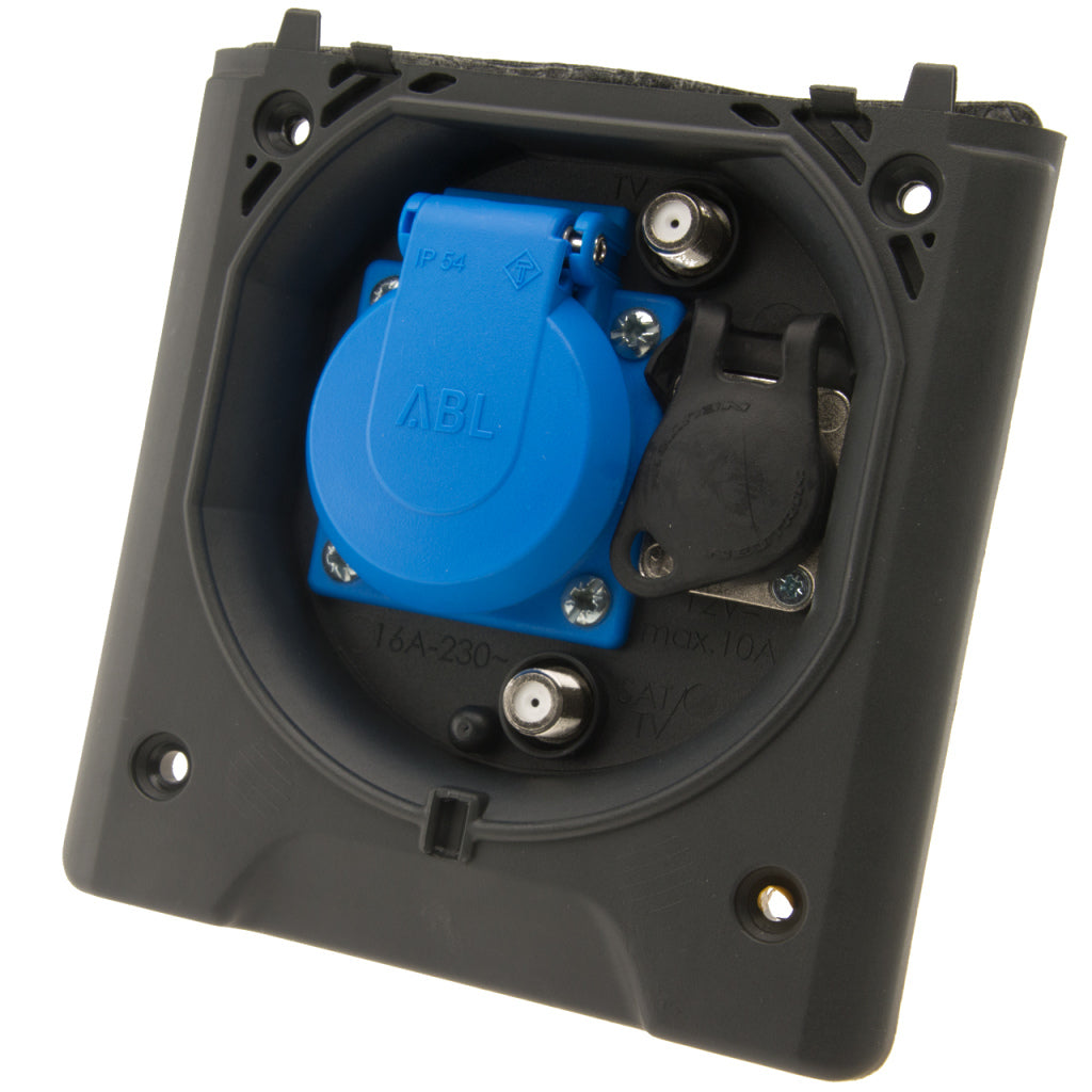 Buitenwand CEE 230V Voortentaansluiting + HDMI