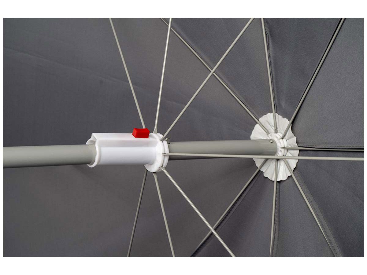 Bo-Camp Ø 200 cm Parasol Met Knikarm Grijs