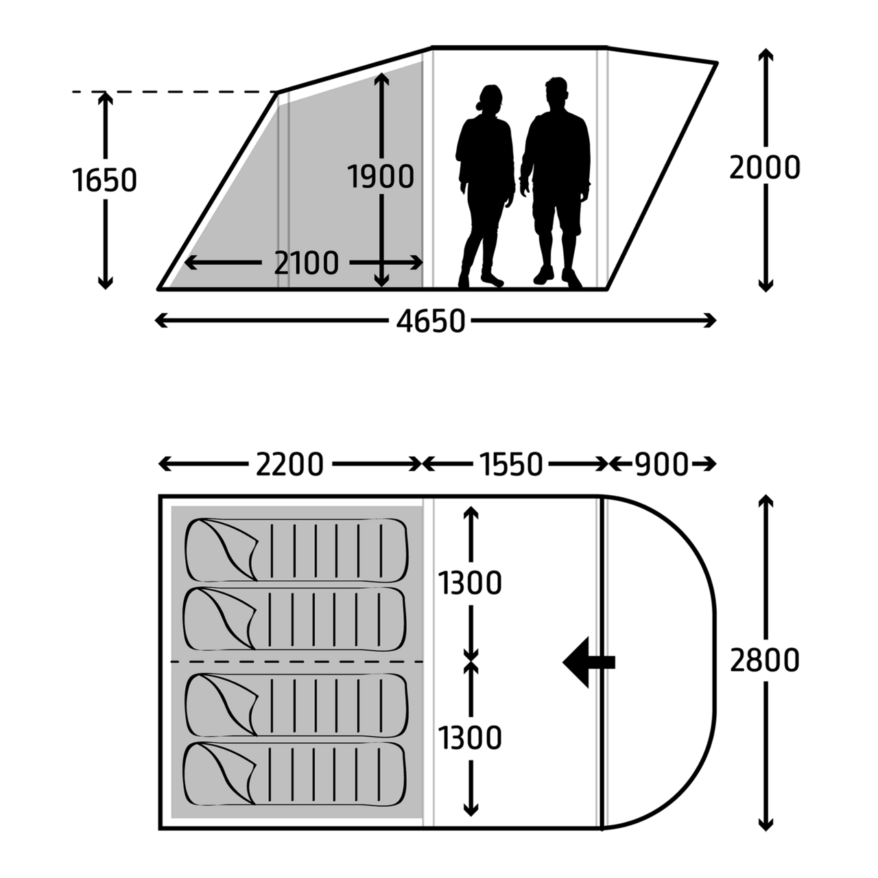 Kampa Brean 4 Air Tunneltent