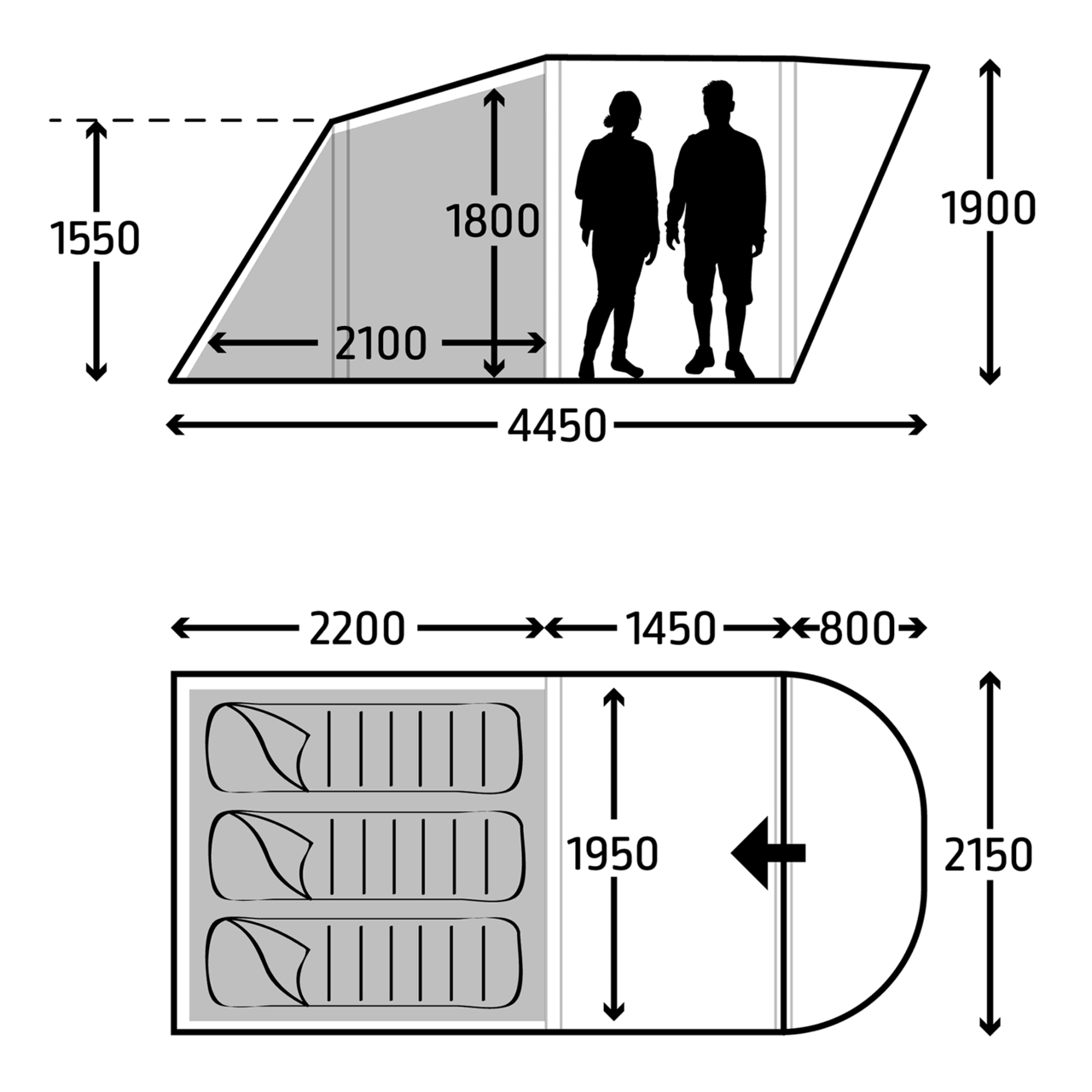 Kampa Brean 3 Air Tunneltent