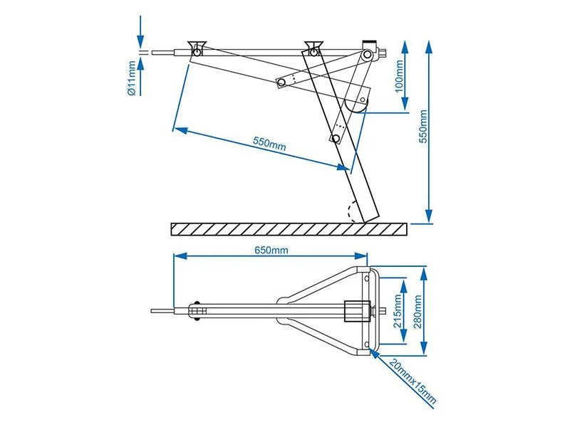 ProPlus Caravanhoeksteun 600 kg