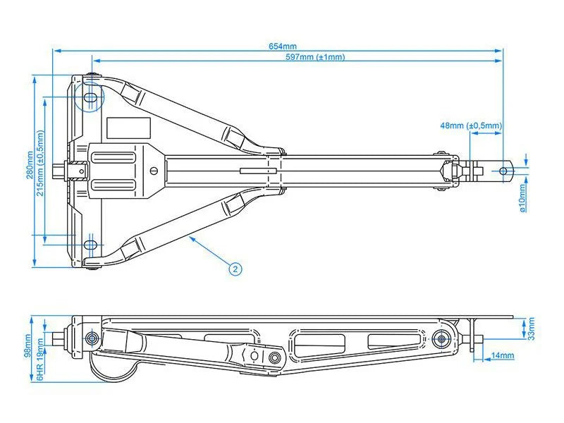 ProPlus Caravanhoeksteun 600 kg