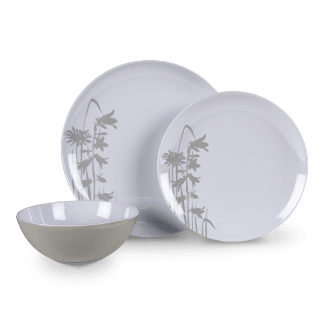 Kampa Meadow Melamine 12-Delig Serviesset