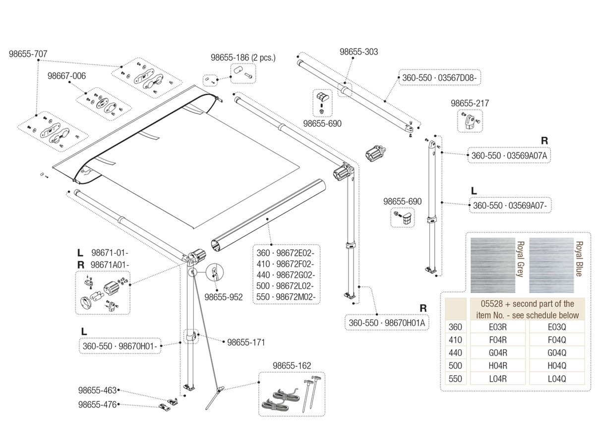 Fiamma Set Hoogtestelclips Caravanstore