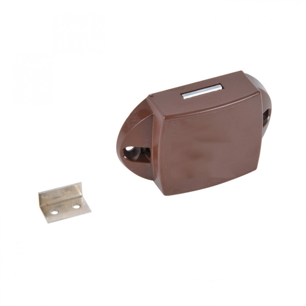 Drukknopslot Spanjolet Eenzijd Bedienbaar Bruin