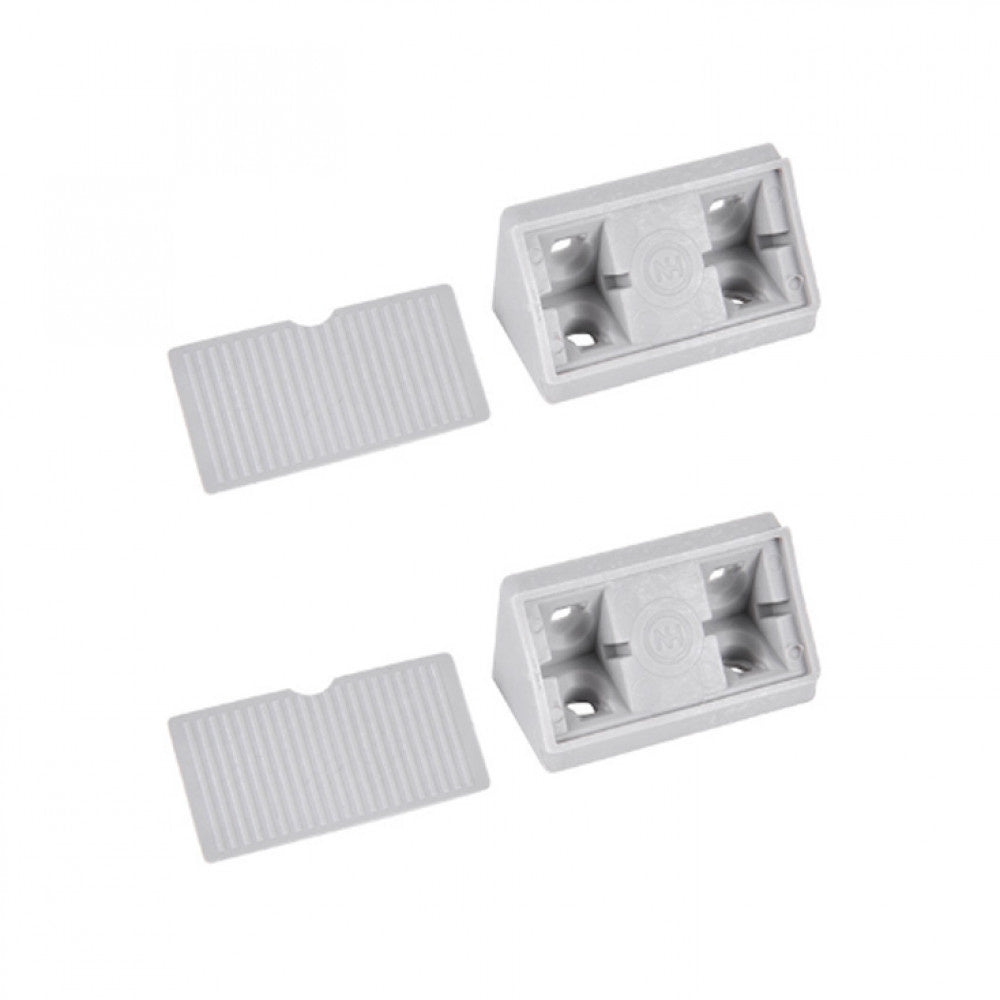 Hoekverbinder Met Kap Grijs 4st