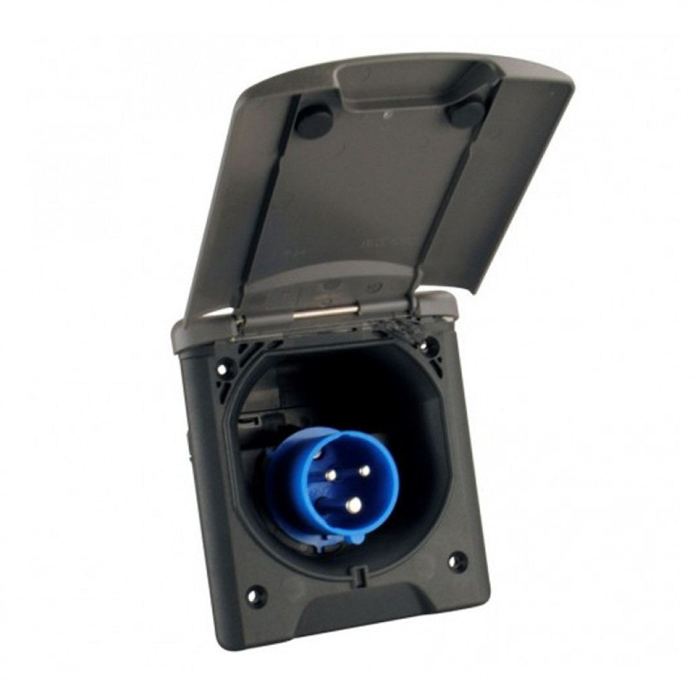 Buitenwand CEE 230V Aansluiting Zwart