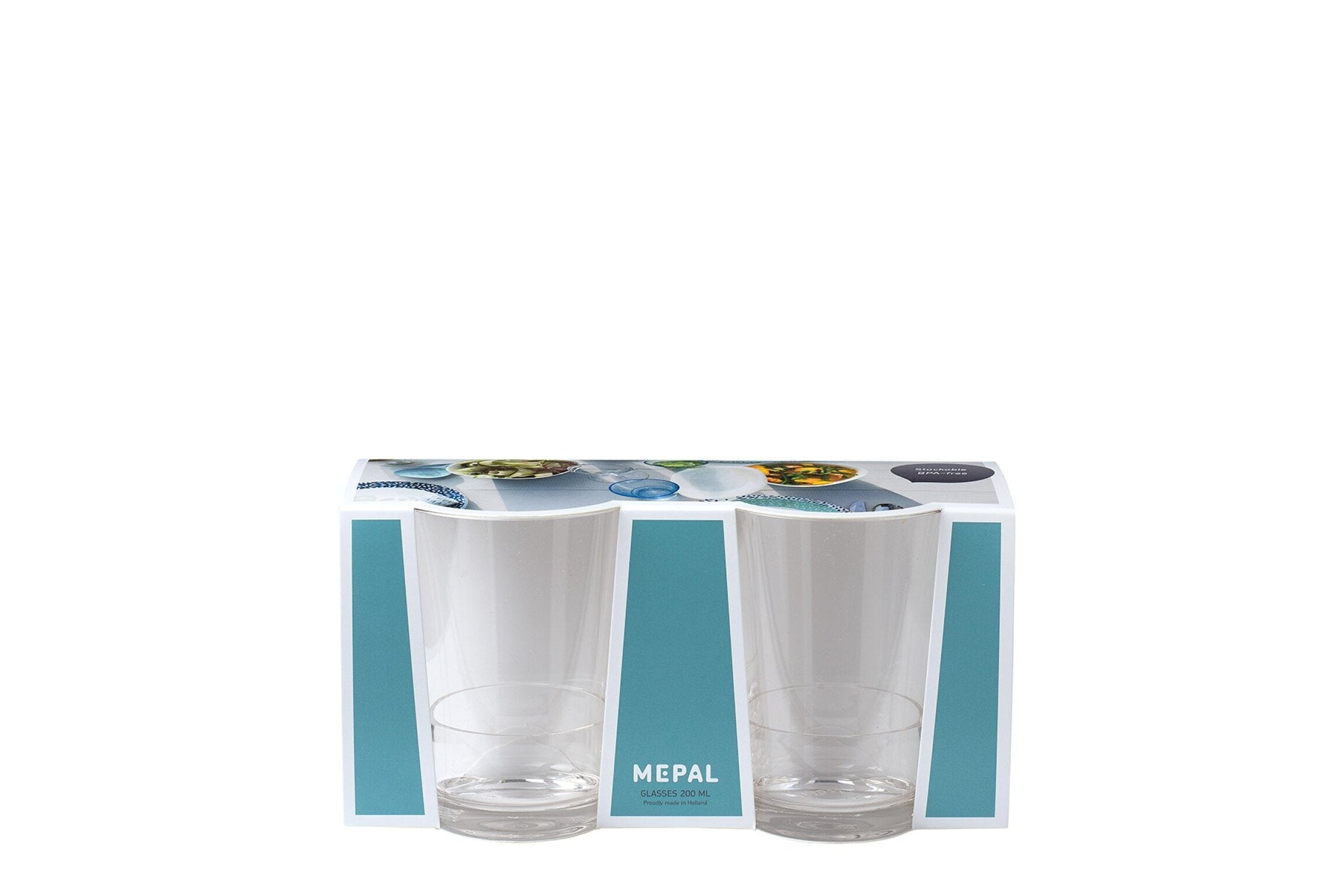 Mepal Glas Flow 200 ml Set Van 2 Stuks