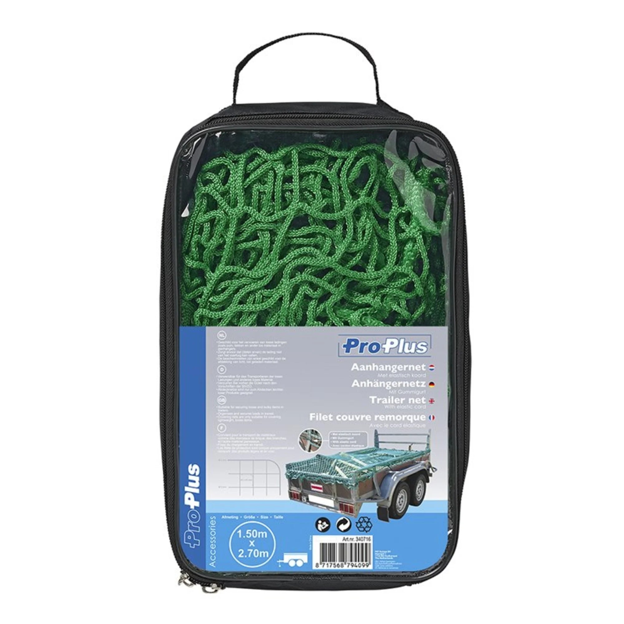 ProPlus Aanhangwagennet Met Elastisch Koord 1,50x2,70M