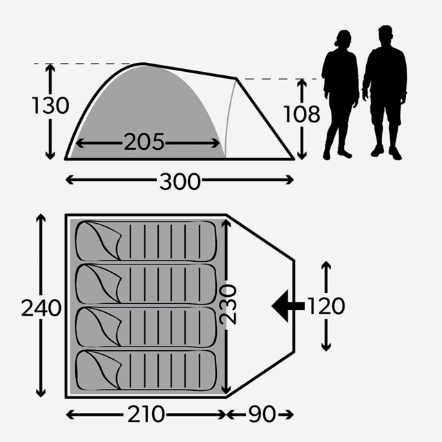 Kampa Brighton 4 Koepeltent