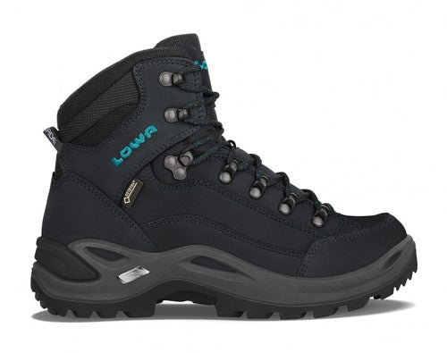 Lowa Renegade GTX Mid Ws Wide Asphalt/Turquoise Dames Wandelschoen
