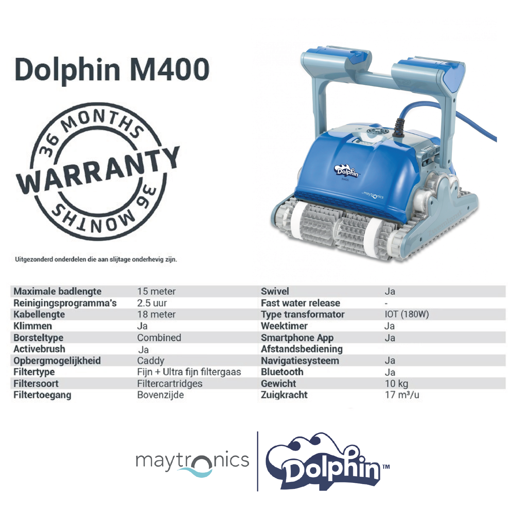 Dolphin M400 Pro Zwembadrobot