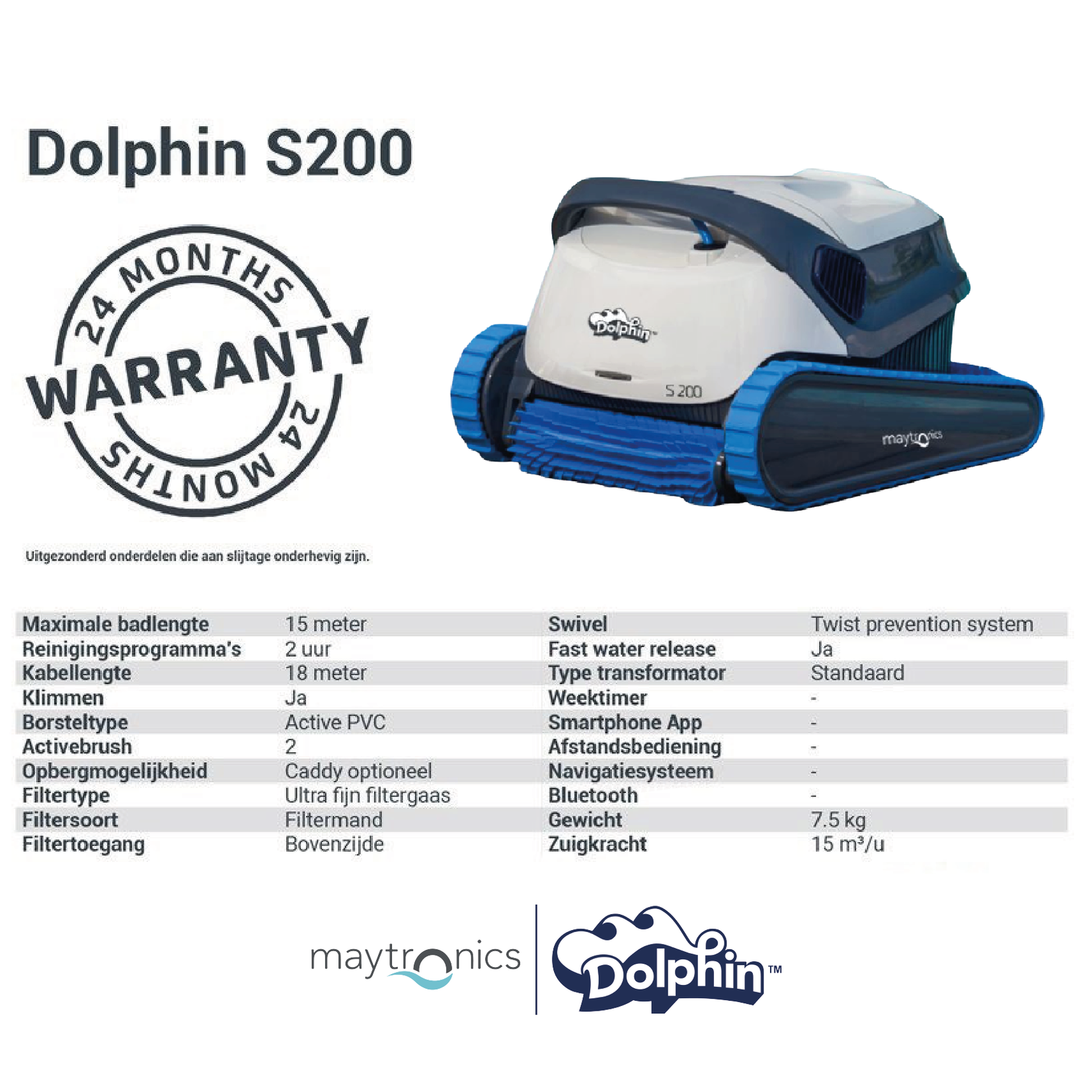 Dolphin S200 Zwembadrobot