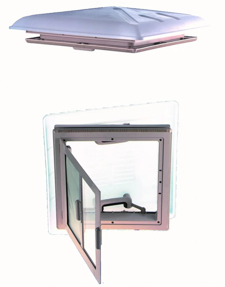 MPK Dakluik 40x40 Melkglas Grote Kap+Combirollo Wit