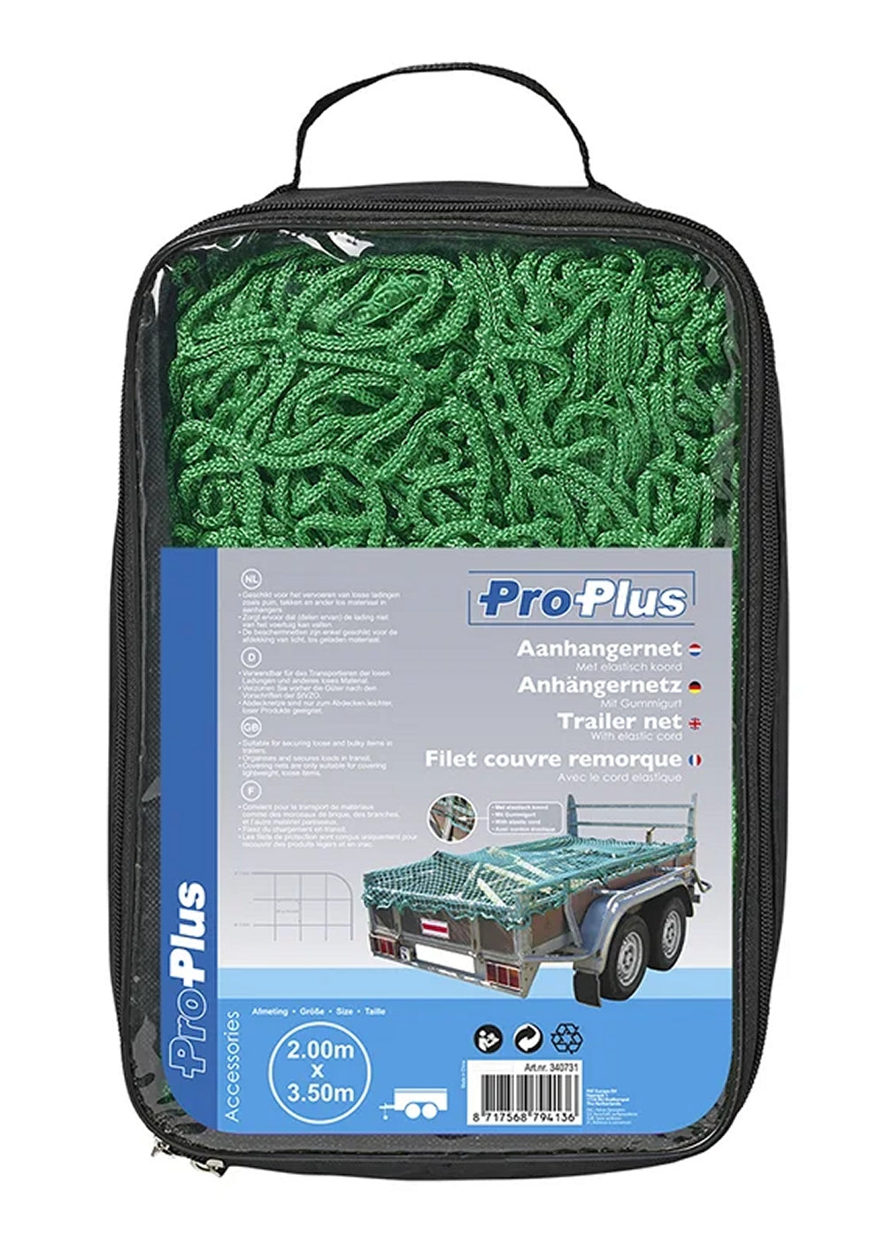 ProPlus Aanhangwagennet Met Elastisch Koord 2,00x3,50M