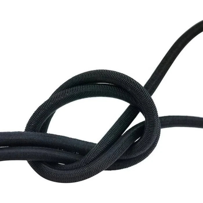 Elastisch Koord 4mm Zwart Trapezekoord Per Meter