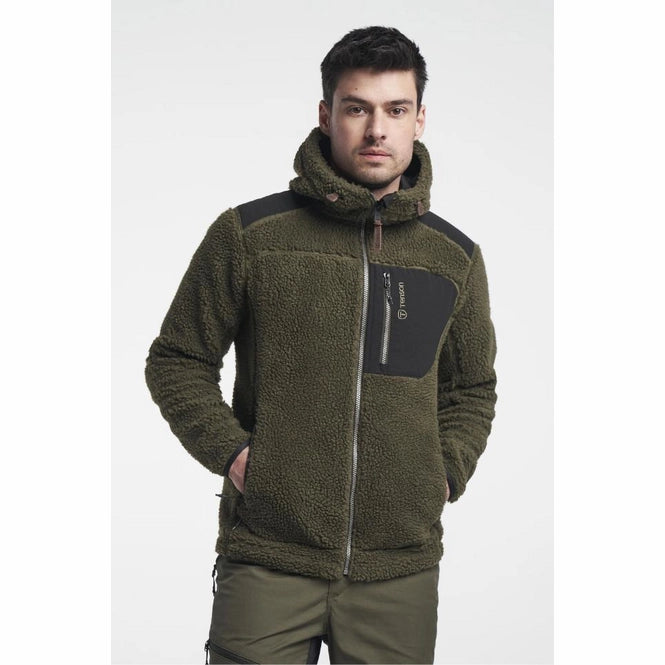 Tenson Vest Heren Himalaya Teddy Zip Olive