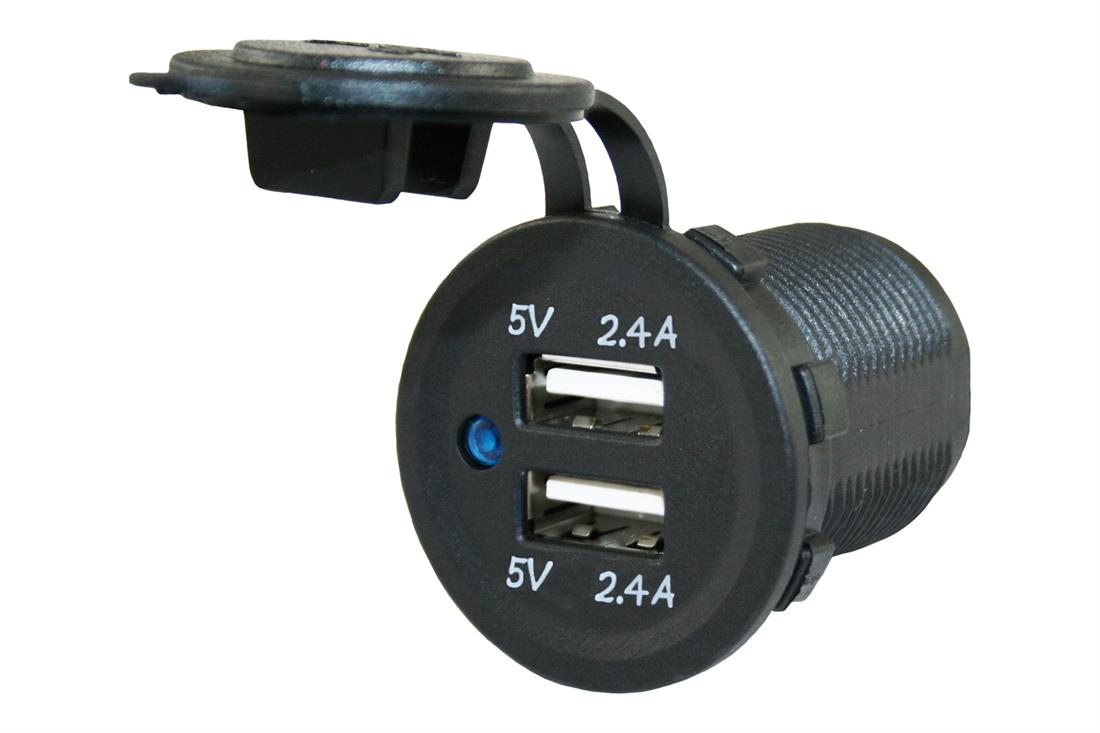 Haba Powerline Bubbele Inbouw USB Lader 2 x 2,4A