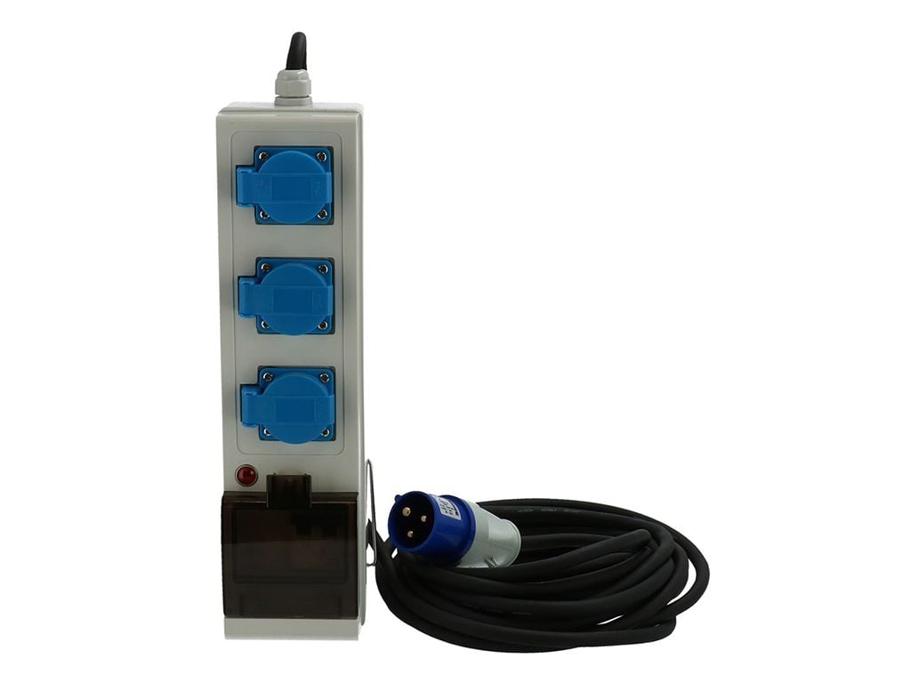 Gimeg 10 meter CEE 3-weg verdeeldoos Met Zekeringautomaat