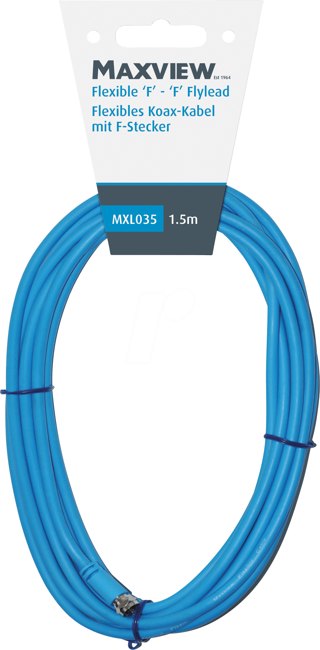 MAXVIEW Flexibele Coaxkabel F-Connector 1,5M